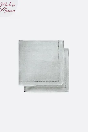 SET OF TWO JACQUARD LINEN NAPKINS