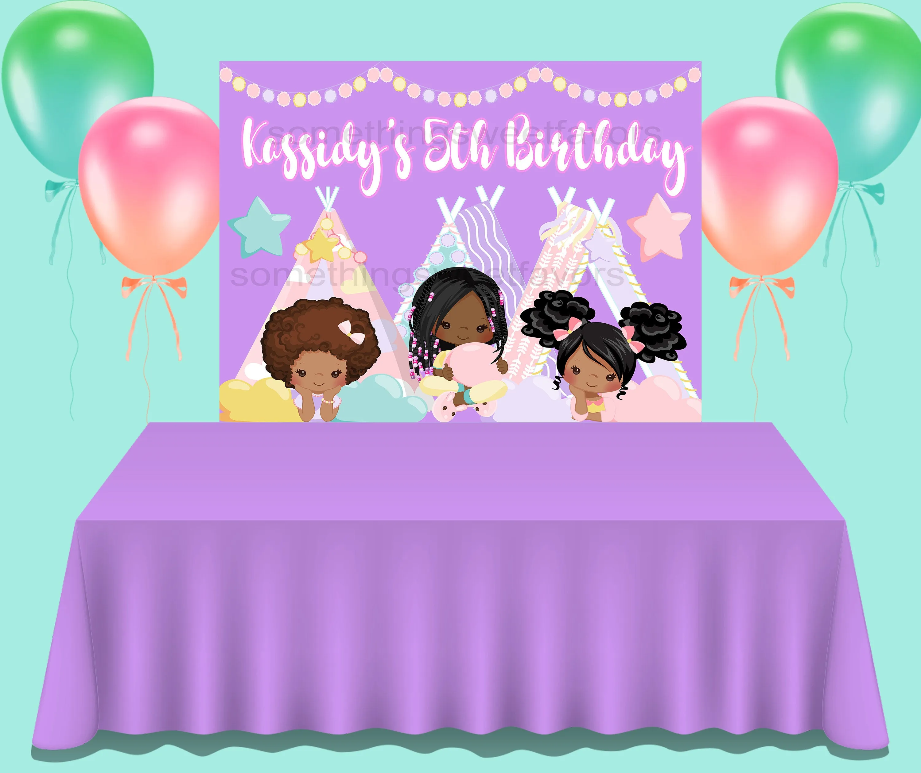 Slumber Party Birthday Theme (African American) - FREE SHIPPING
