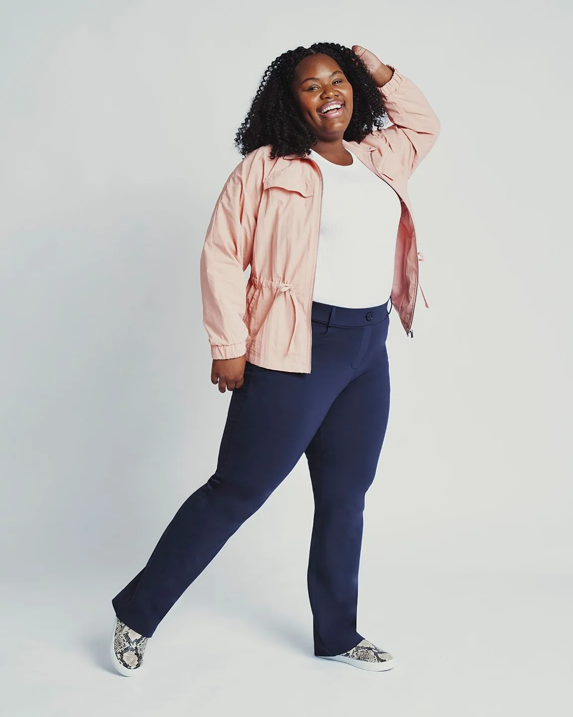 Straight-Leg | 7-Pocket Dress Pant Yoga Pants (Navy)