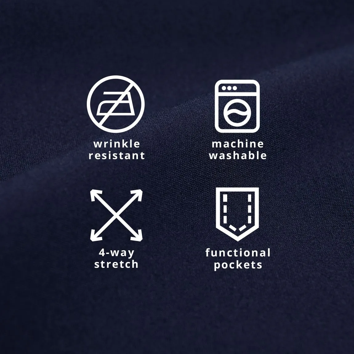 Straight-Leg | 7-Pocket Dress Pant Yoga Pants (Navy)