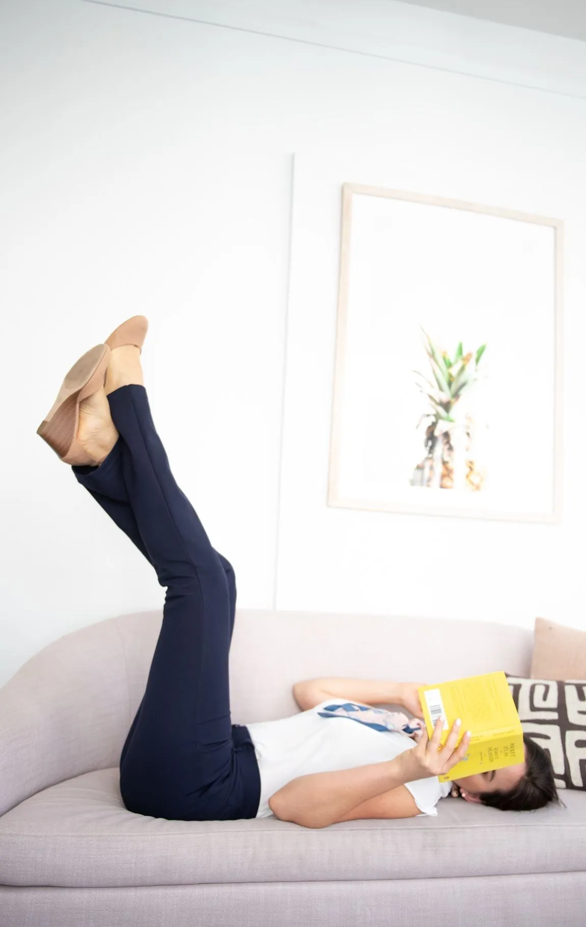Straight-Leg | 7-Pocket Dress Pant Yoga Pants (Navy)