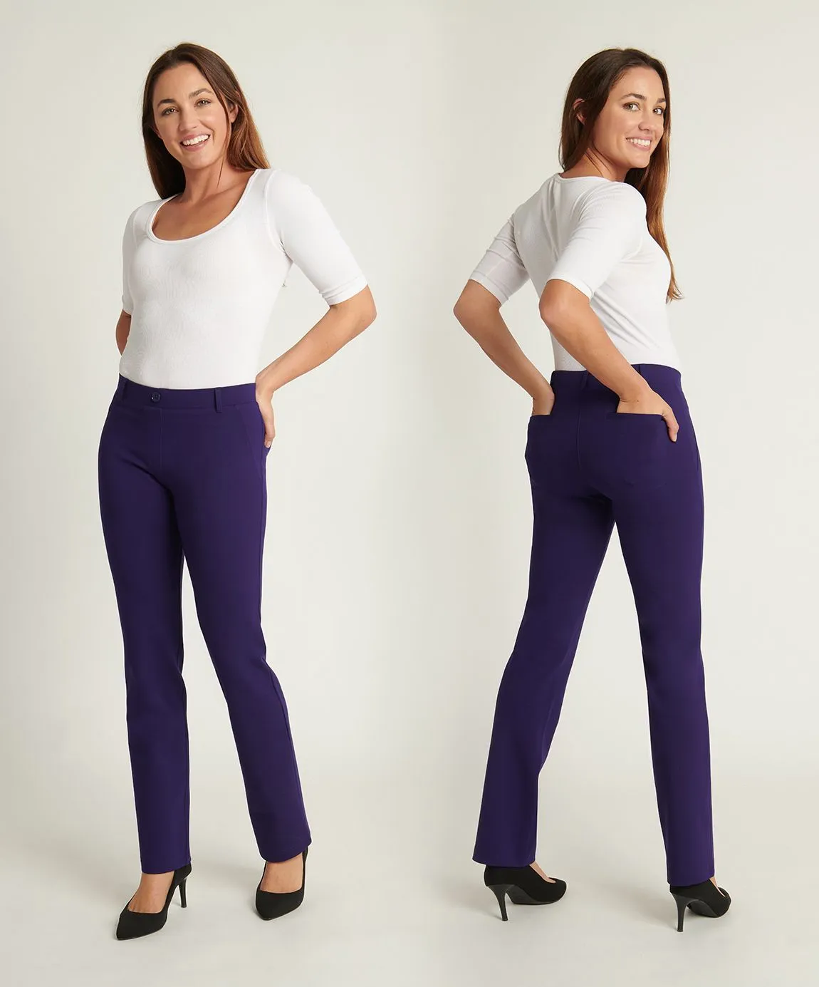 Straight-Leg | Two-Pocket Dress Pant Yoga Pants (Concord)