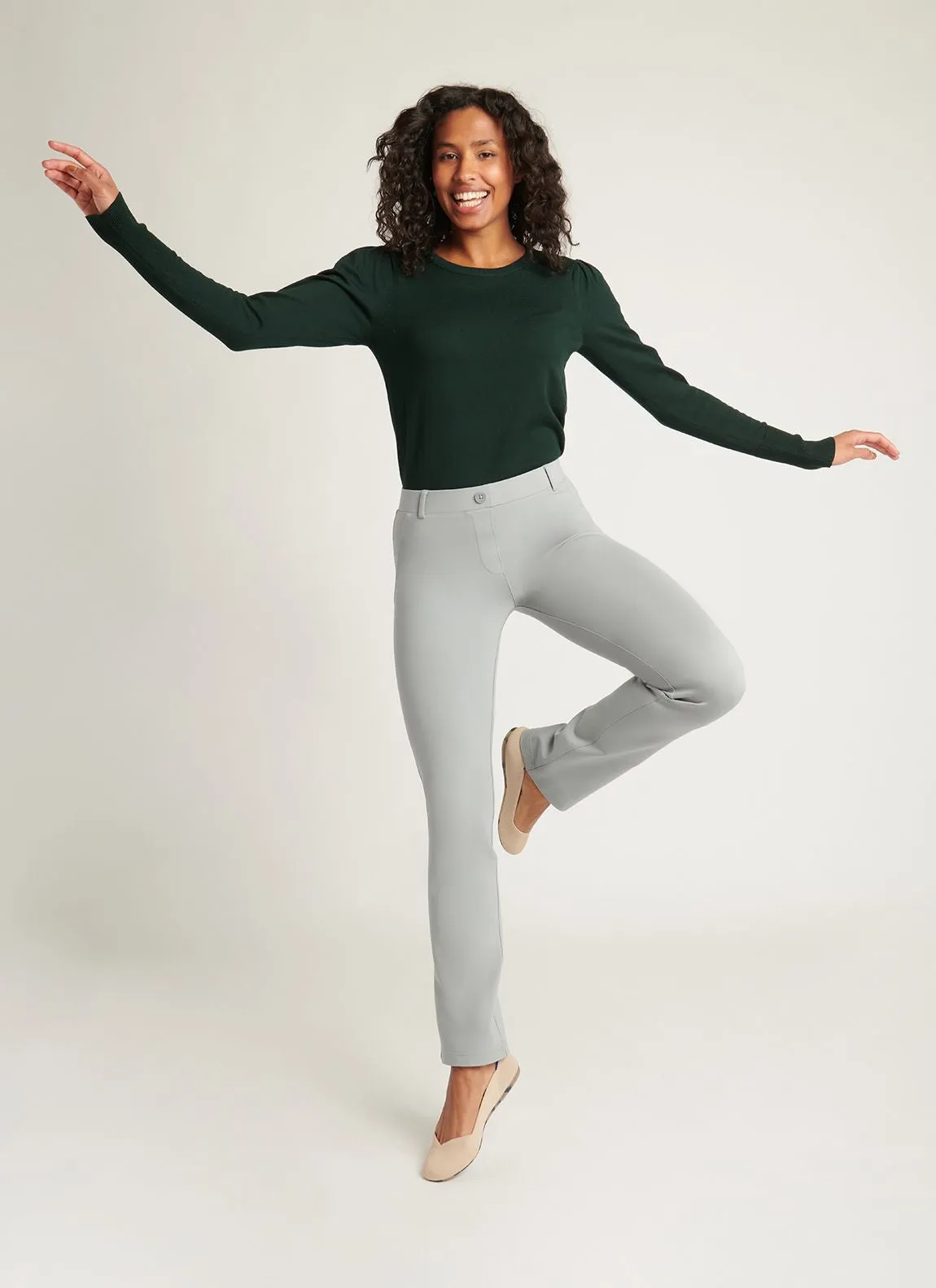 Straight-Leg | Two-Pocket Dress Pant Yoga Pants (Polar)