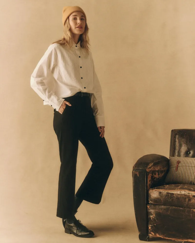 The Pleated Tux Top