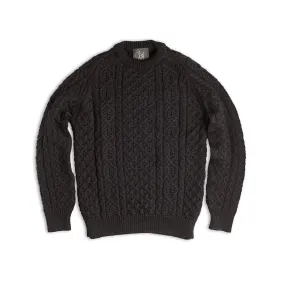 The Traditional Wool Cable Knit Navy Jumper
