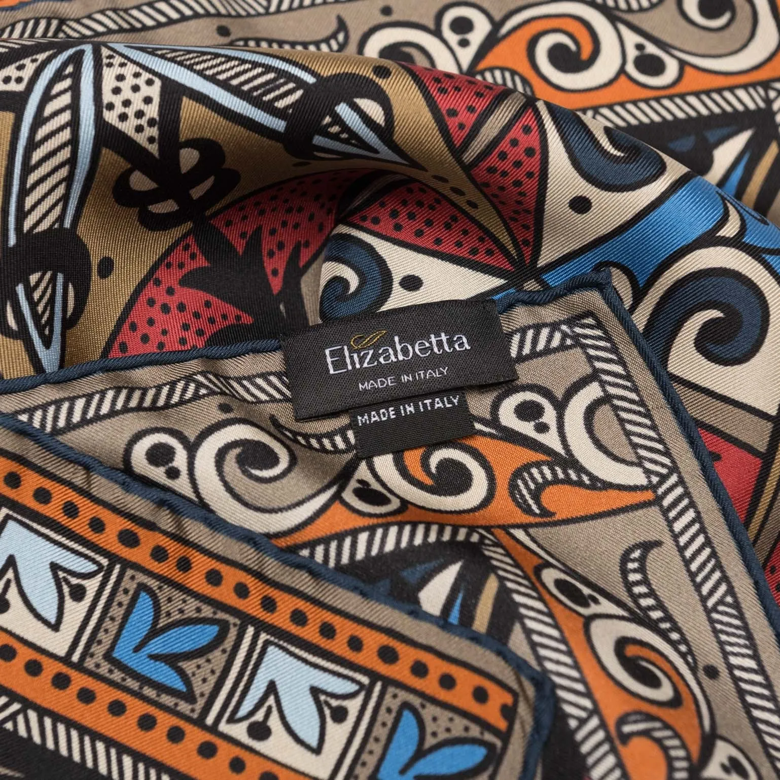 Tragara - Silk Pocket Square - Red