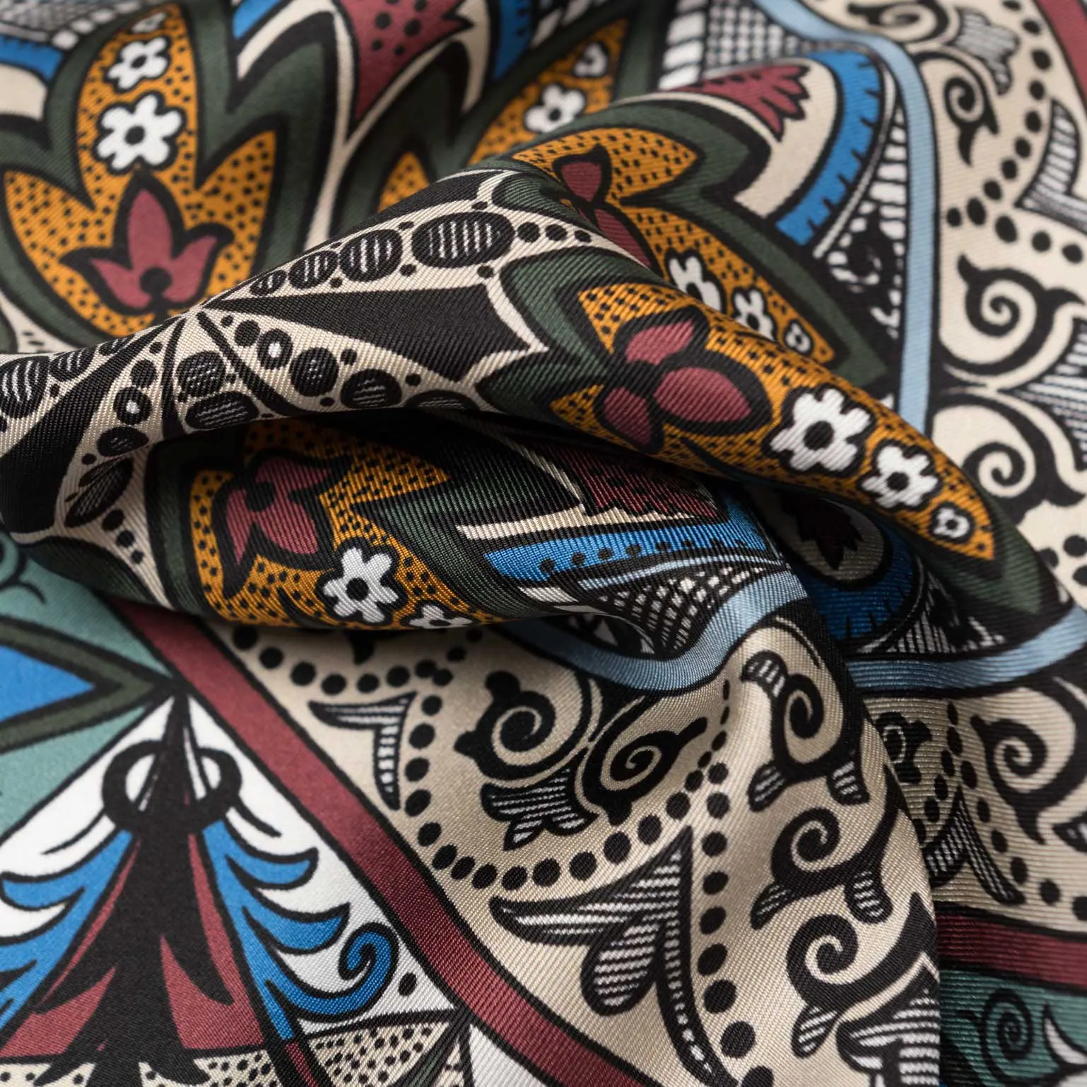 Tragara - Silk Pocket Square - Teal