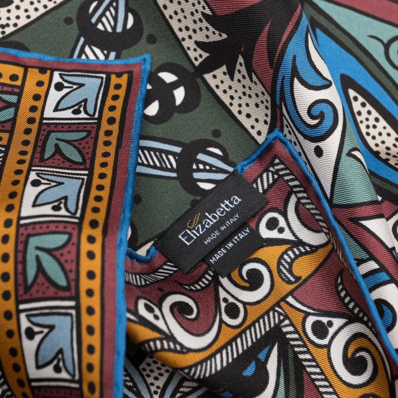 Tragara - Silk Pocket Square - Teal