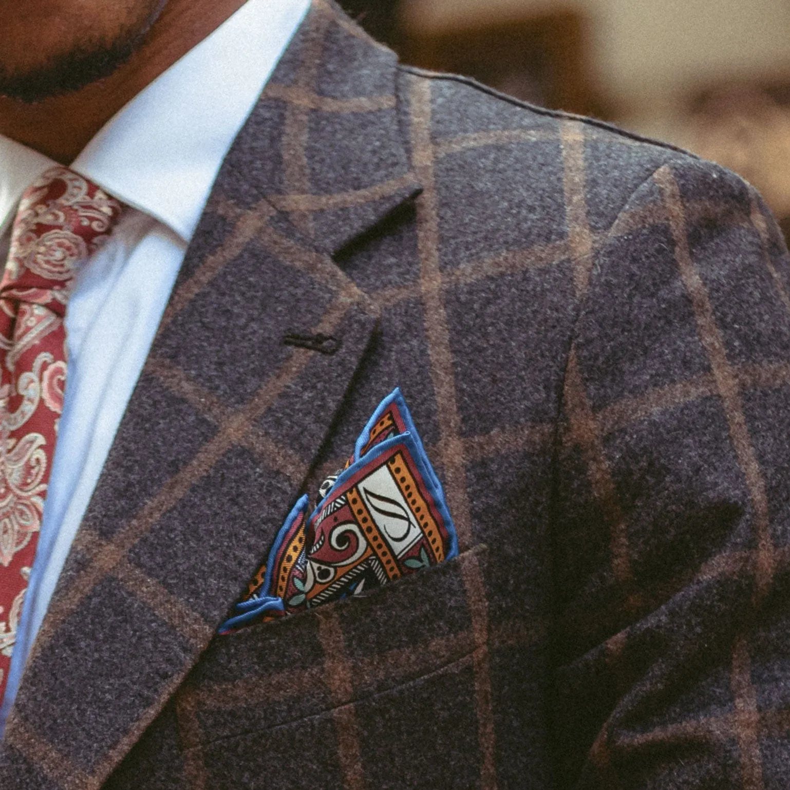 Tragara - Silk Pocket Square - Teal