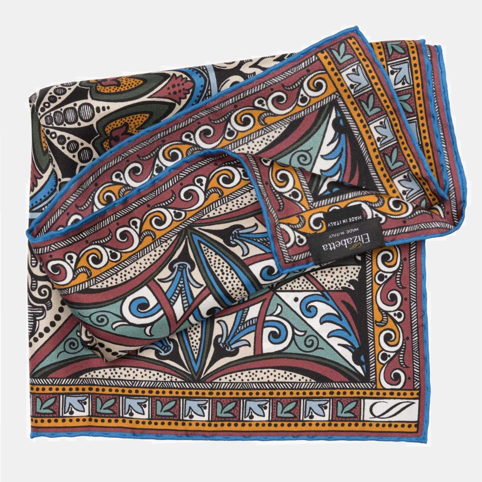 Tragara - Silk Pocket Square - Teal