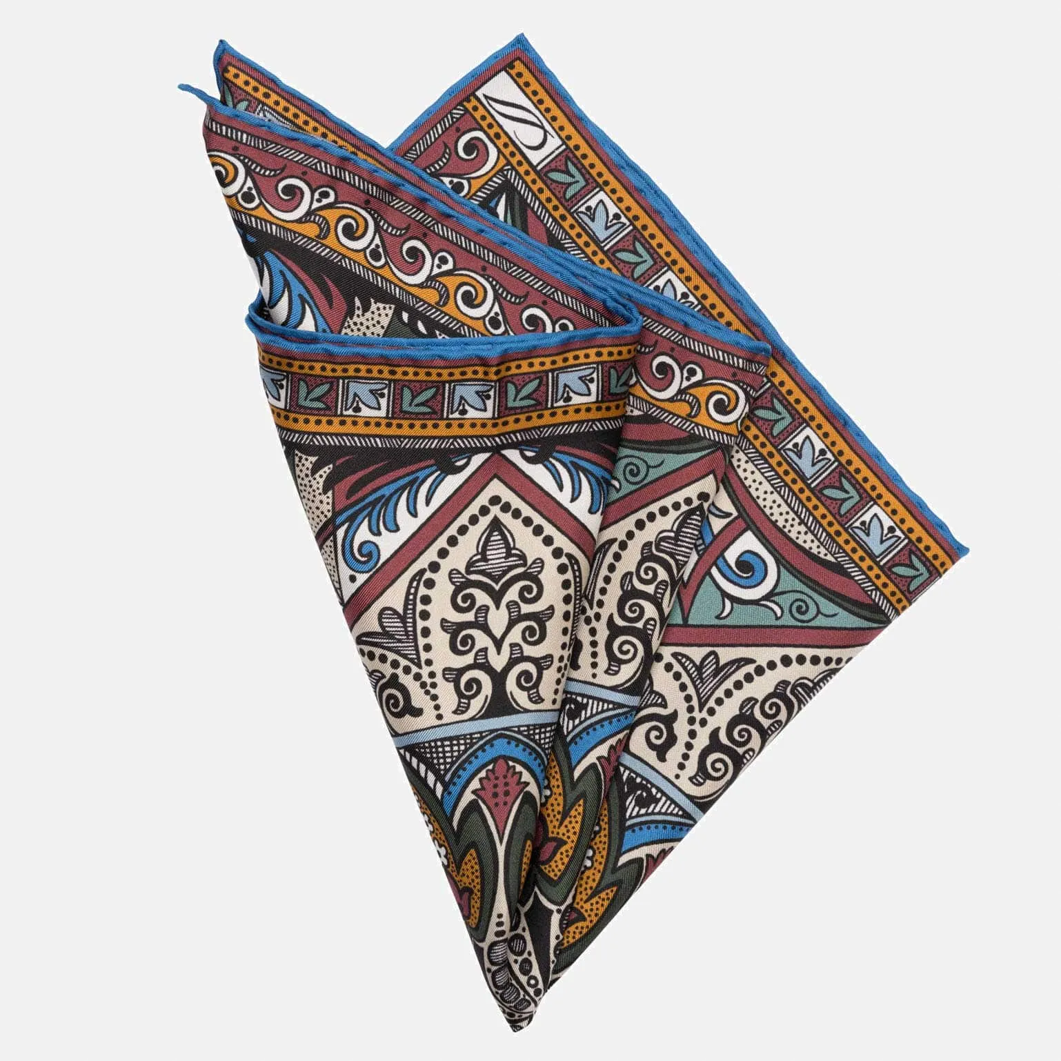 Tragara - Silk Pocket Square - Teal