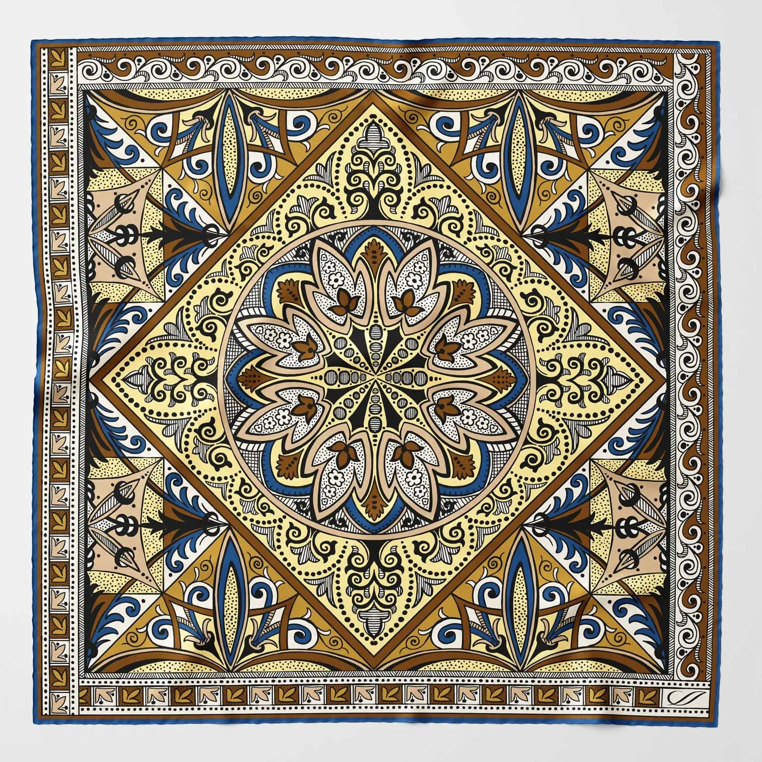 Tragara - Silk Pocket Square - Yellow