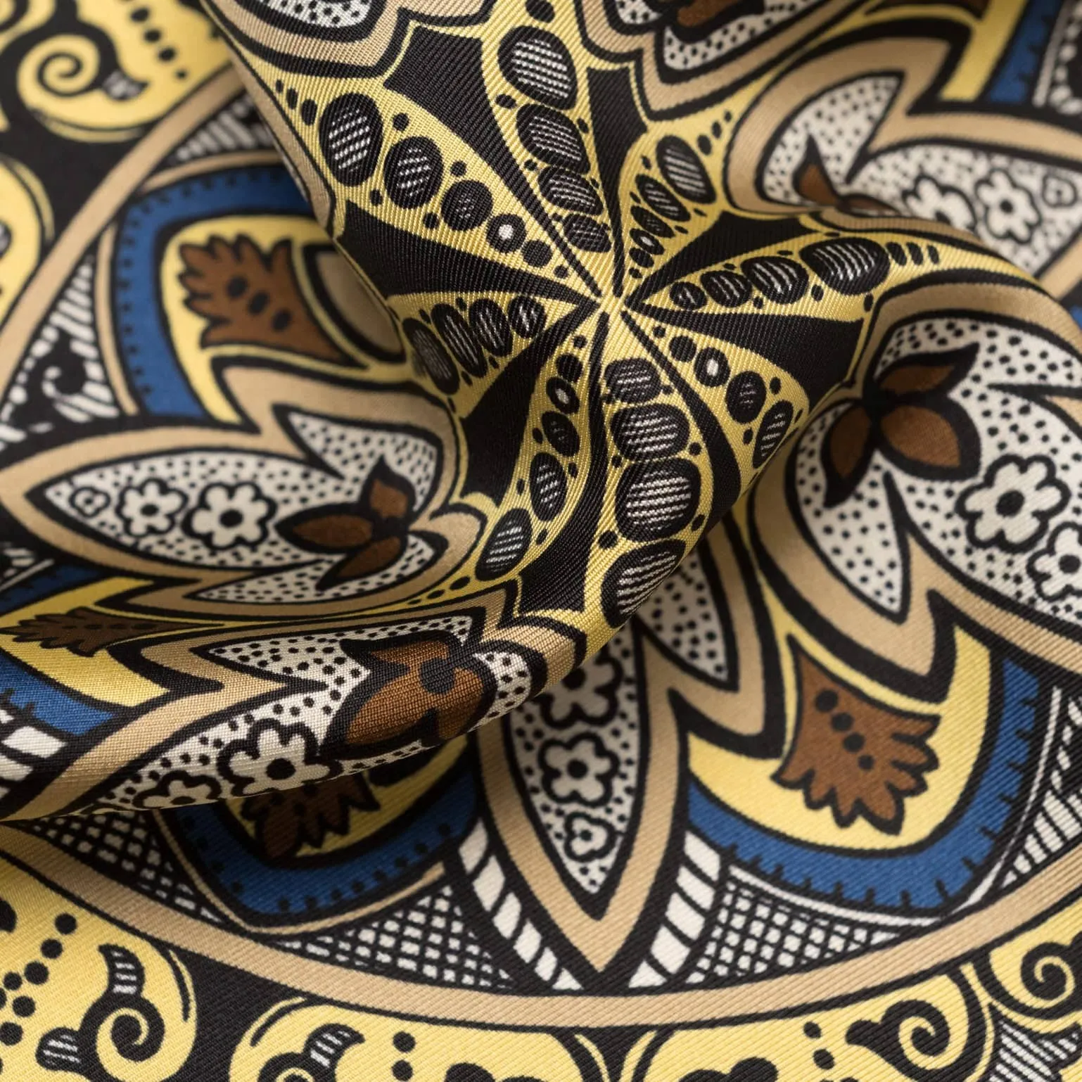 Tragara - Silk Pocket Square - Yellow
