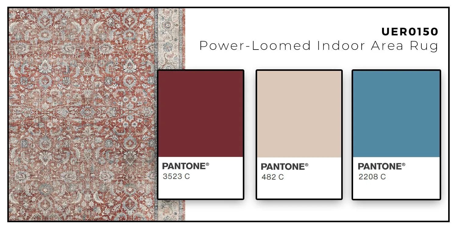 UER0150 Luxury Power-Loomed Synthetic Medium-Pile Rug