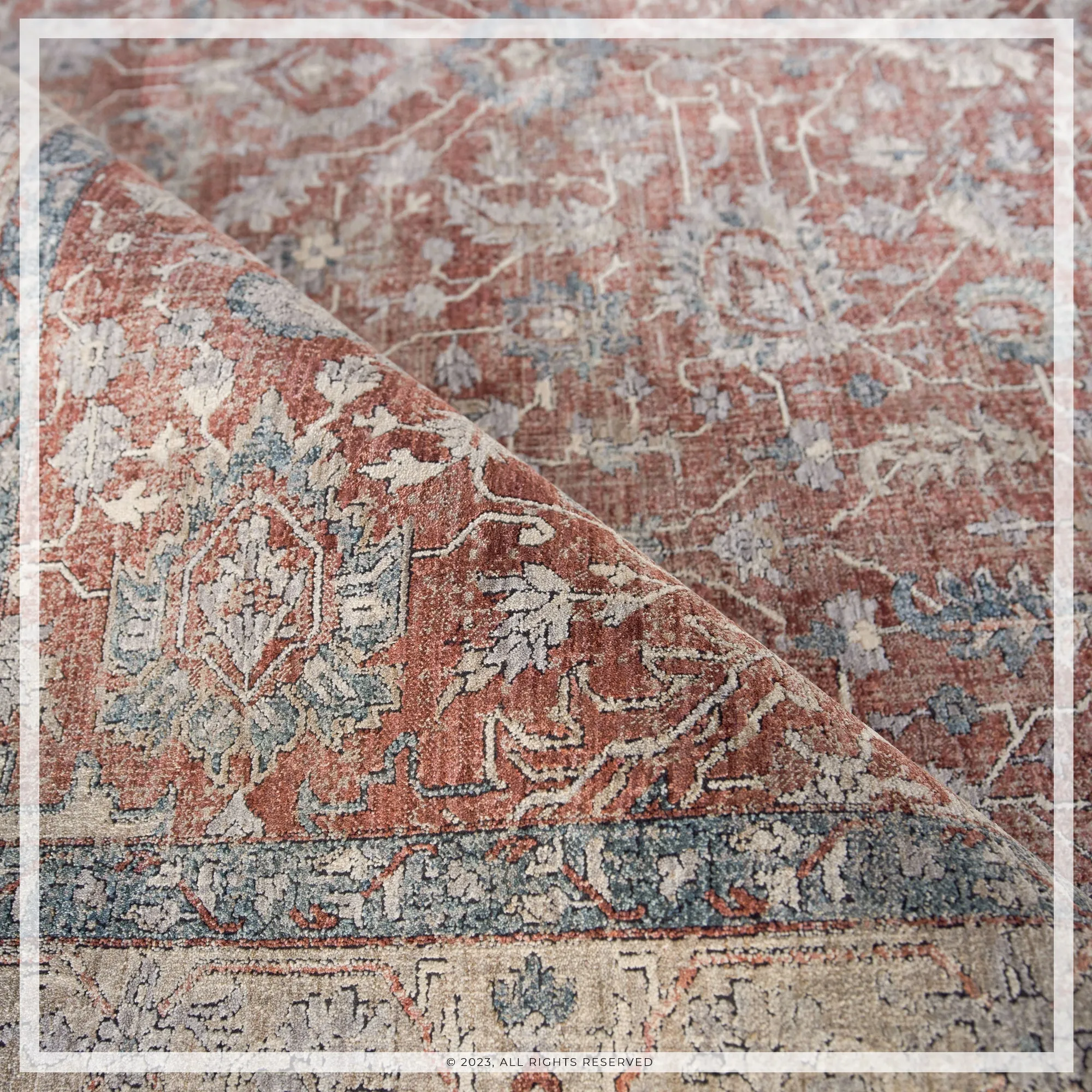 UER0150 Luxury Power-Loomed Synthetic Medium-Pile Rug