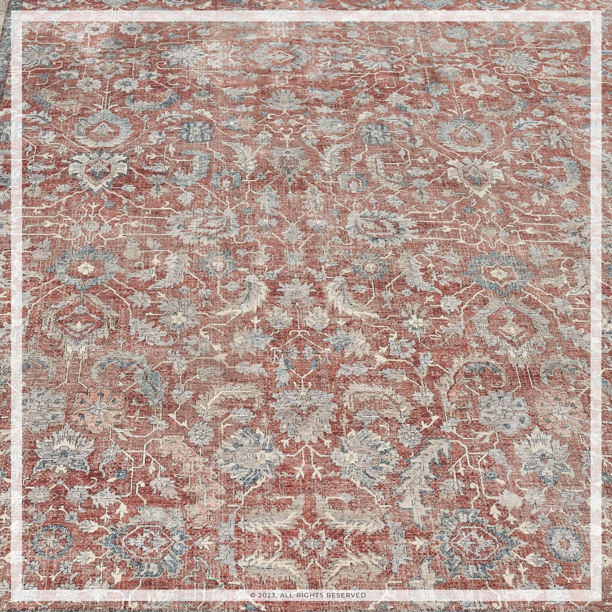 UER0150 Luxury Power-Loomed Synthetic Medium-Pile Rug