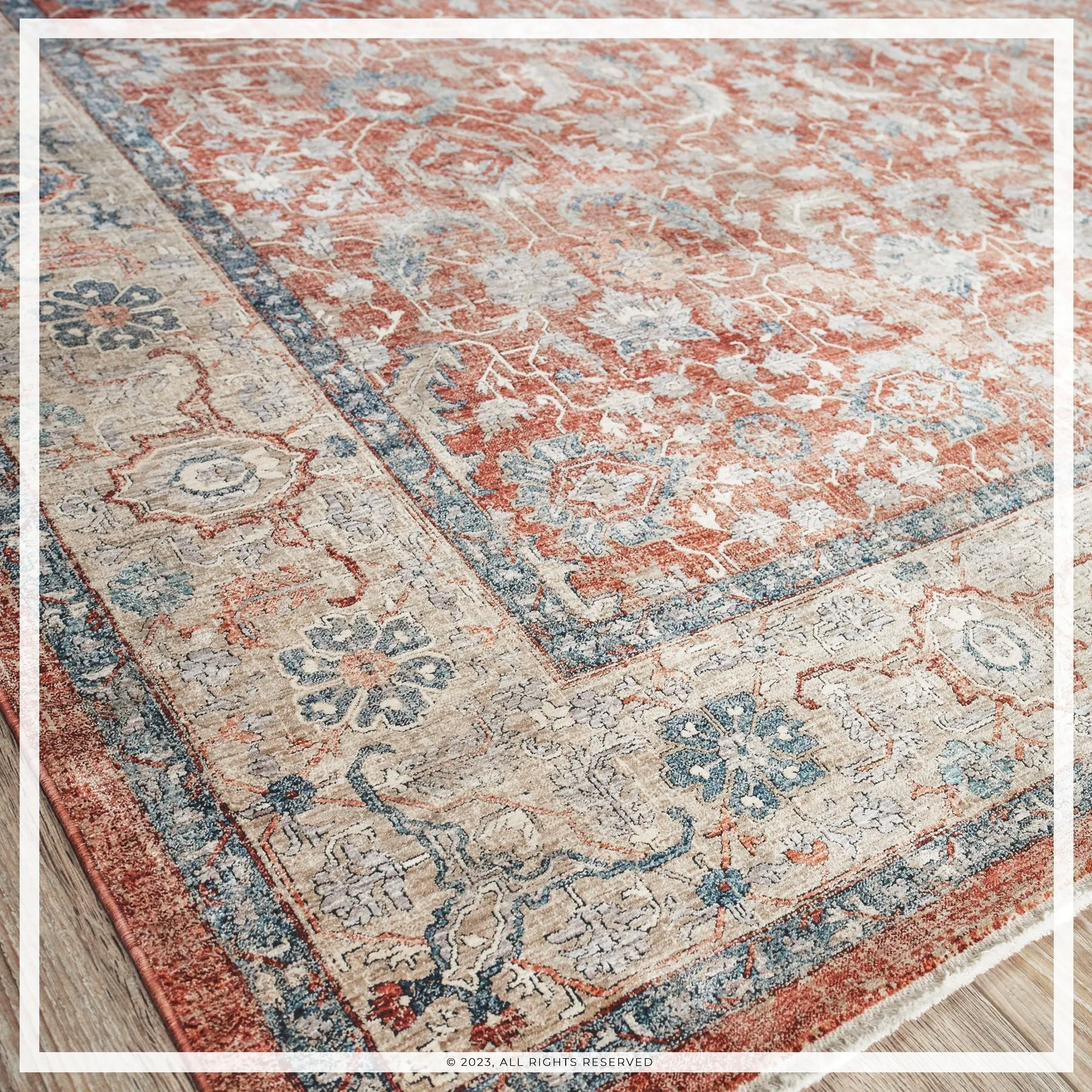 UER0150 Luxury Power-Loomed Synthetic Medium-Pile Rug