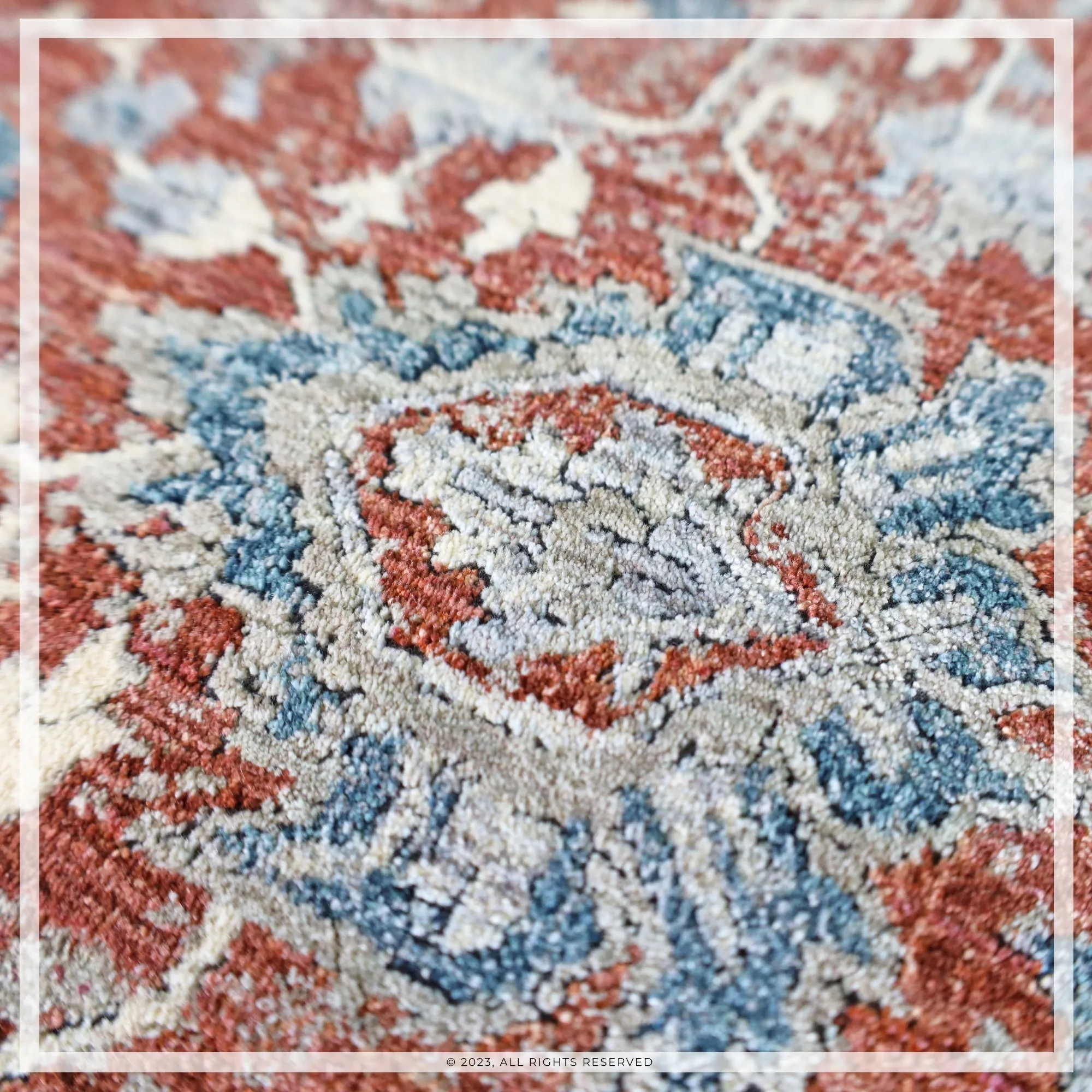 UER0150 Luxury Power-Loomed Synthetic Medium-Pile Rug