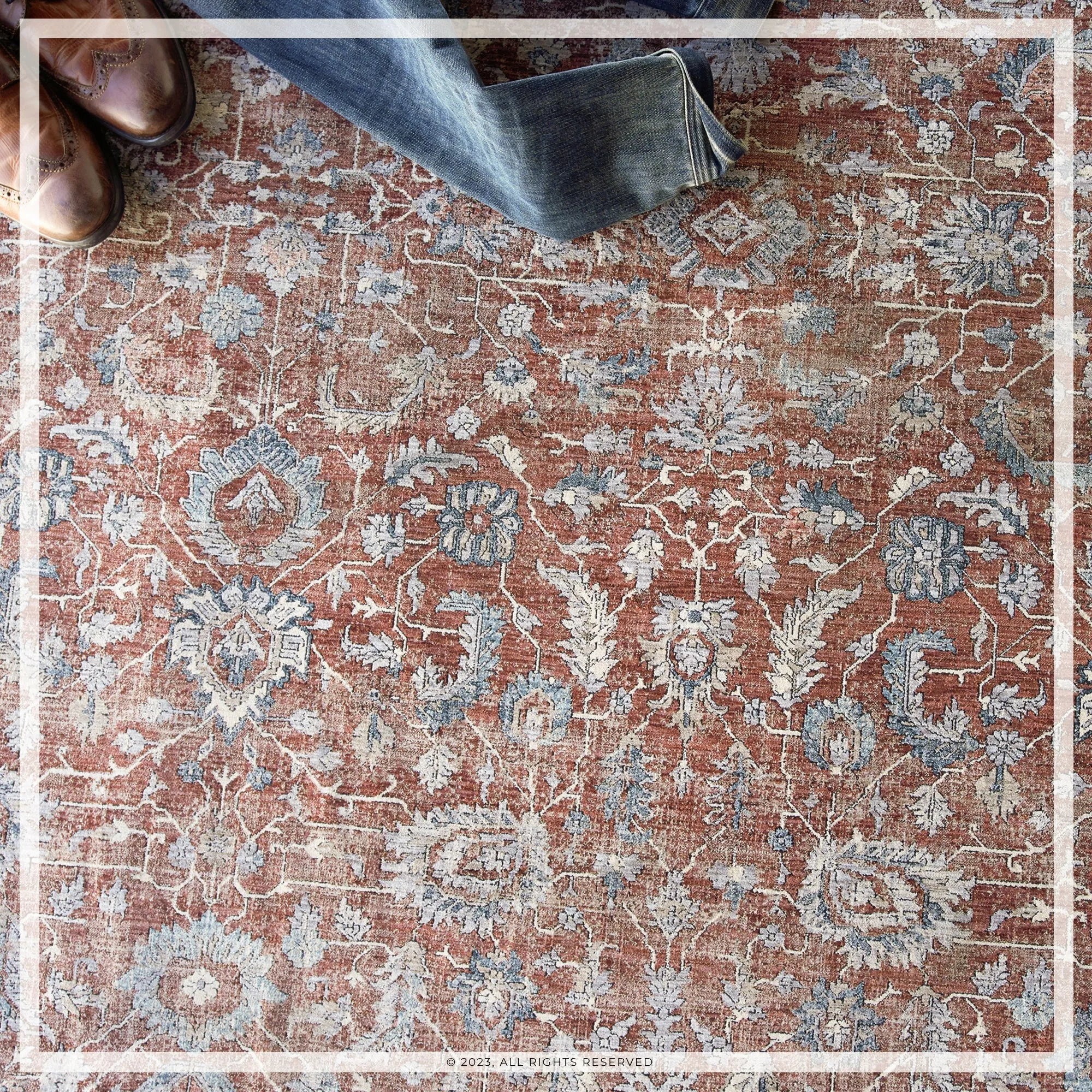 UER0150 Luxury Power-Loomed Synthetic Medium-Pile Rug