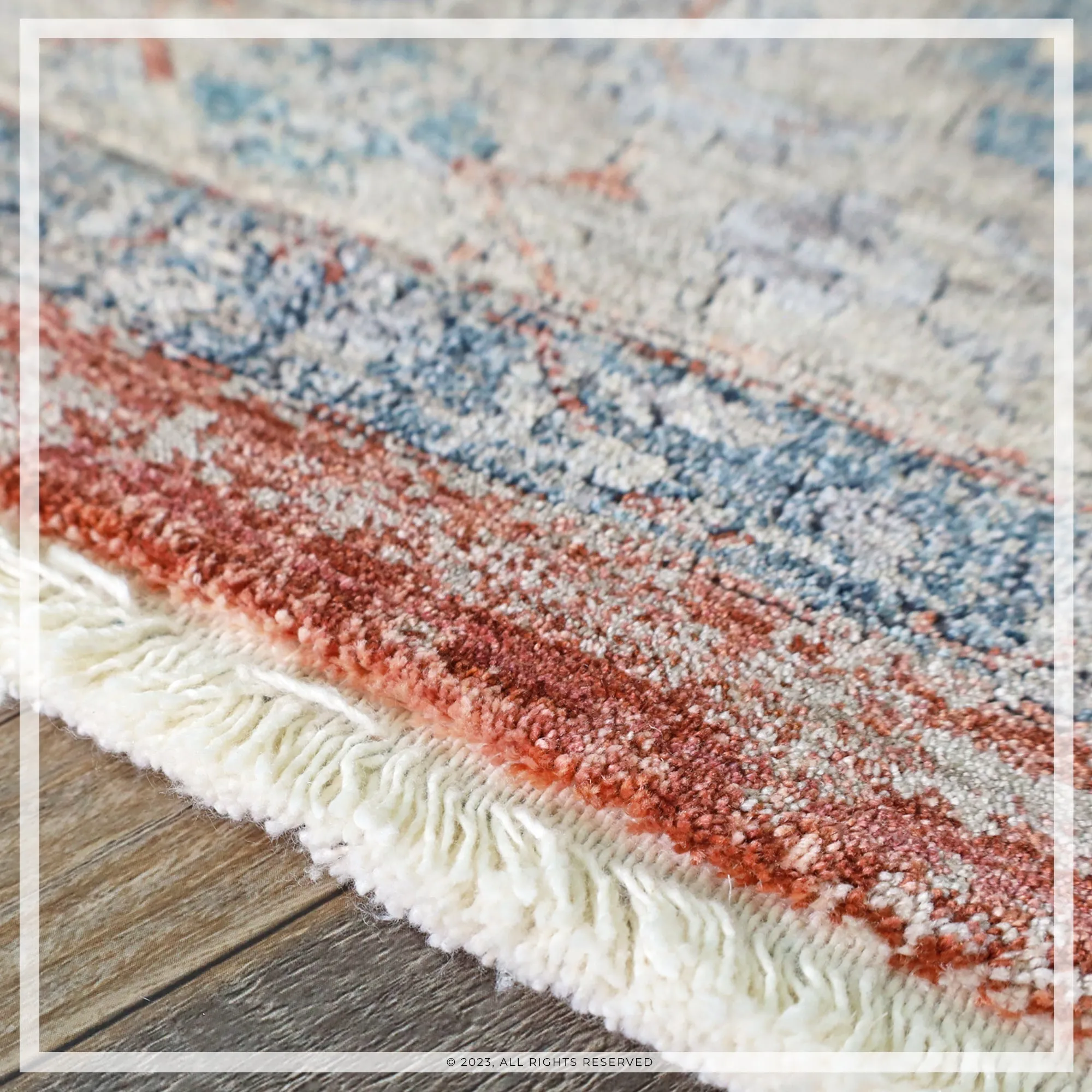 UER0150 Luxury Power-Loomed Synthetic Medium-Pile Rug