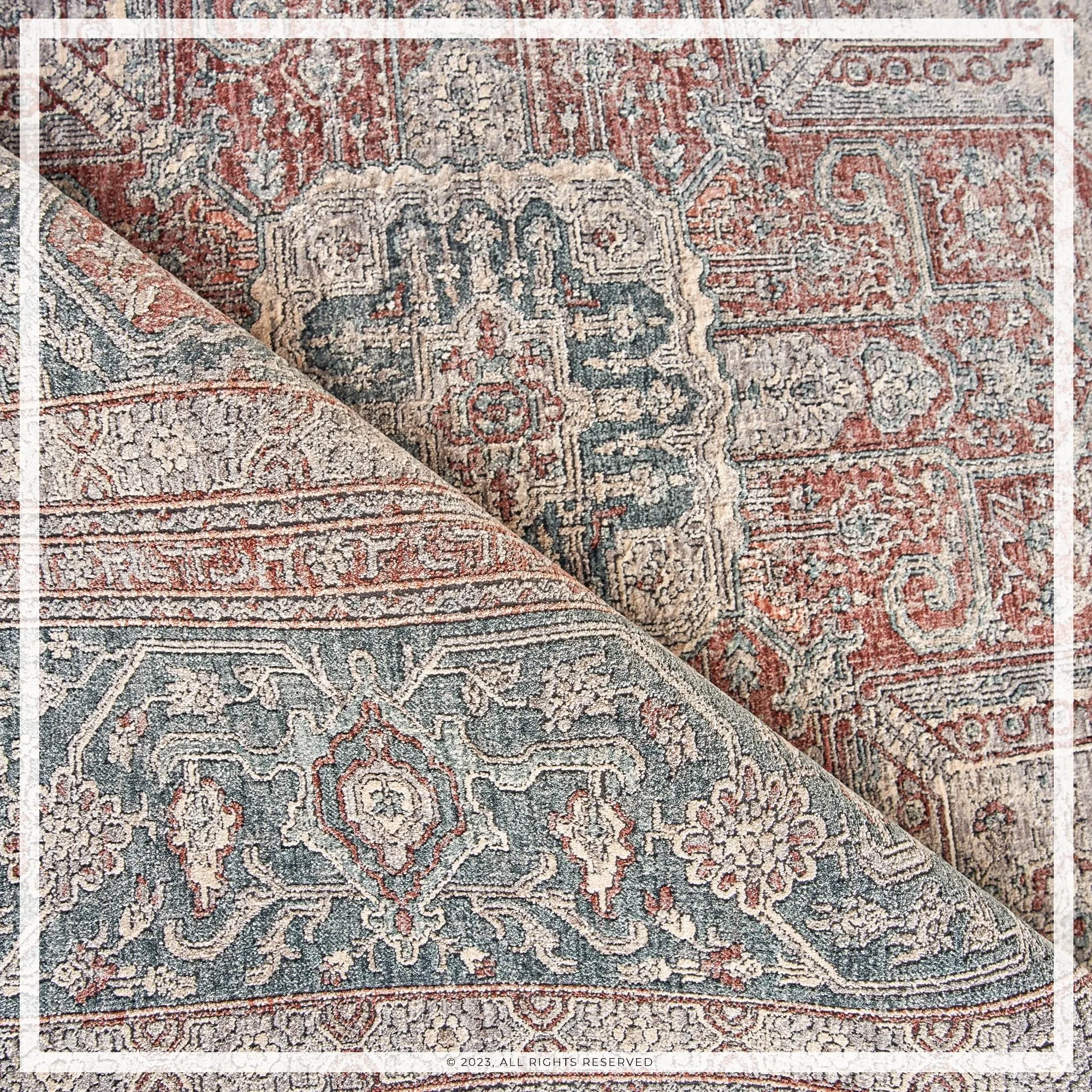 UER0151 Luxury Power-Loomed Synthetic Medium-Pile Rug