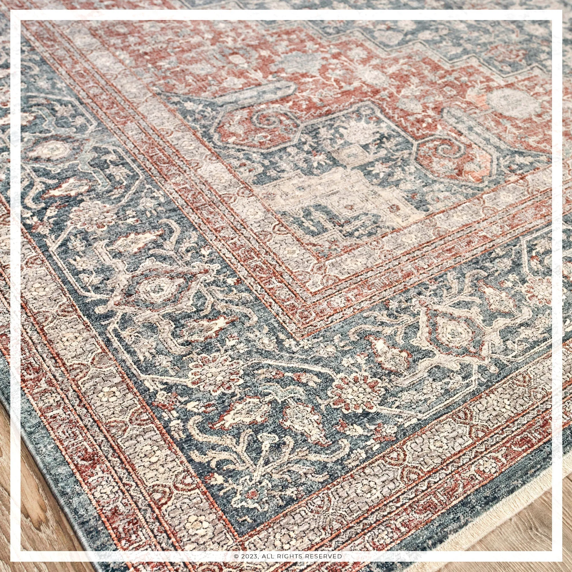 UER0151 Luxury Power-Loomed Synthetic Medium-Pile Rug