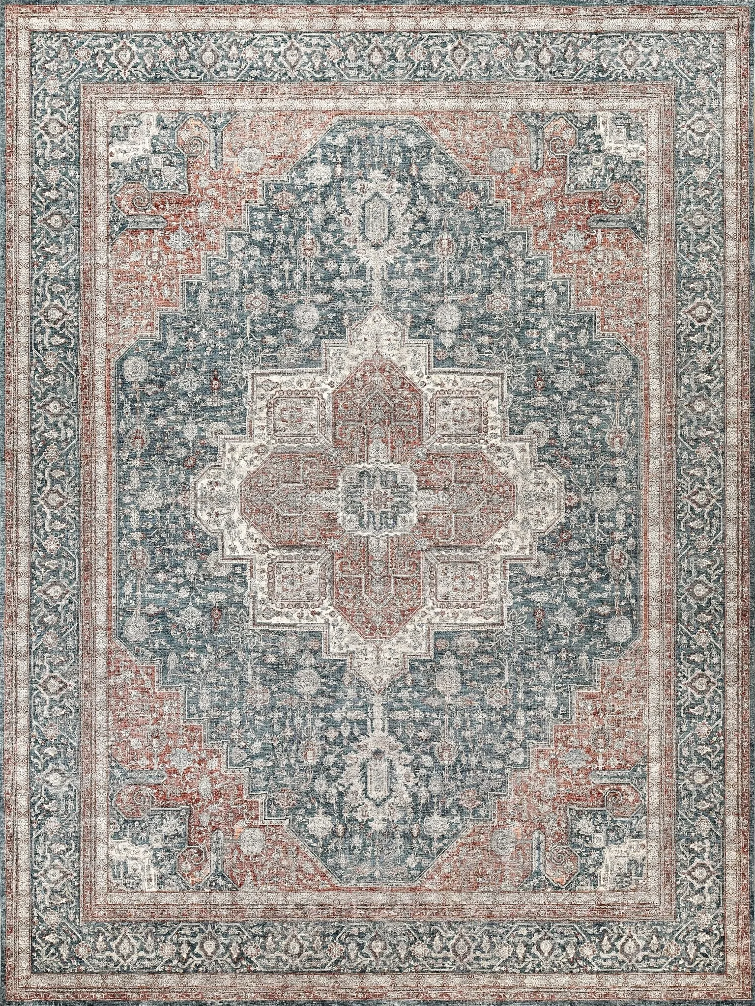 UER0151 Luxury Power-Loomed Synthetic Medium-Pile Rug