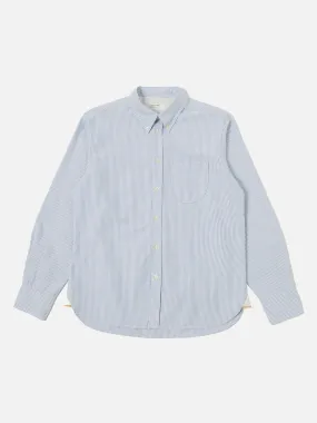 Universal Works Daybrook Shirt in Blue Oxford Stripe