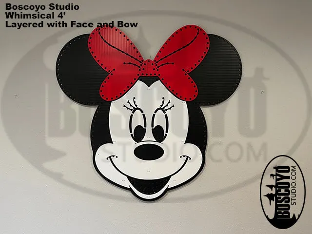 Whimsical 4' Layered with Face and Bow
