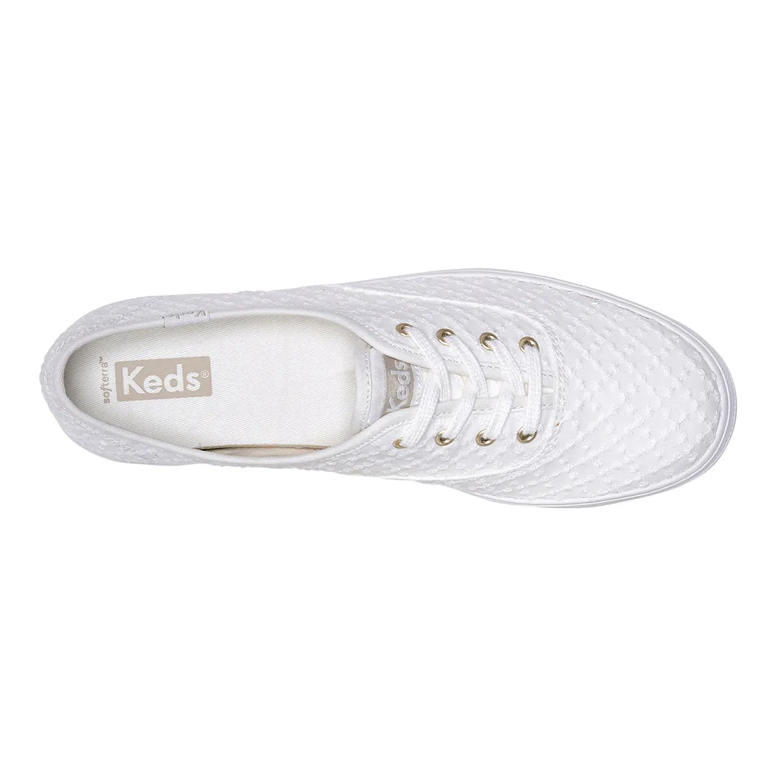 Women's The Platform Lug Eyelet Sneaker White (WF68054)
