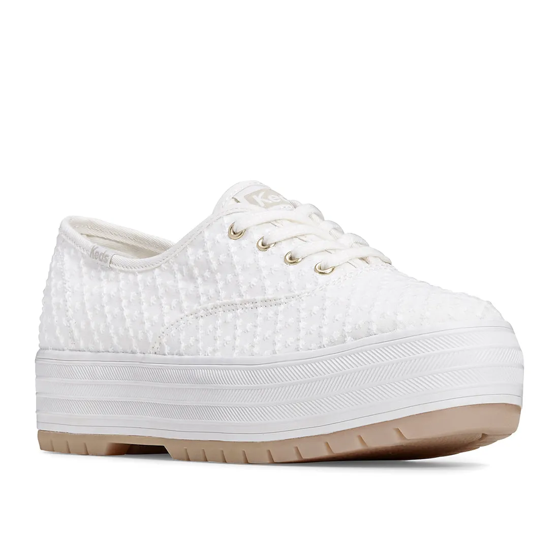 Women's The Platform Lug Eyelet Sneaker White (WF68054)
