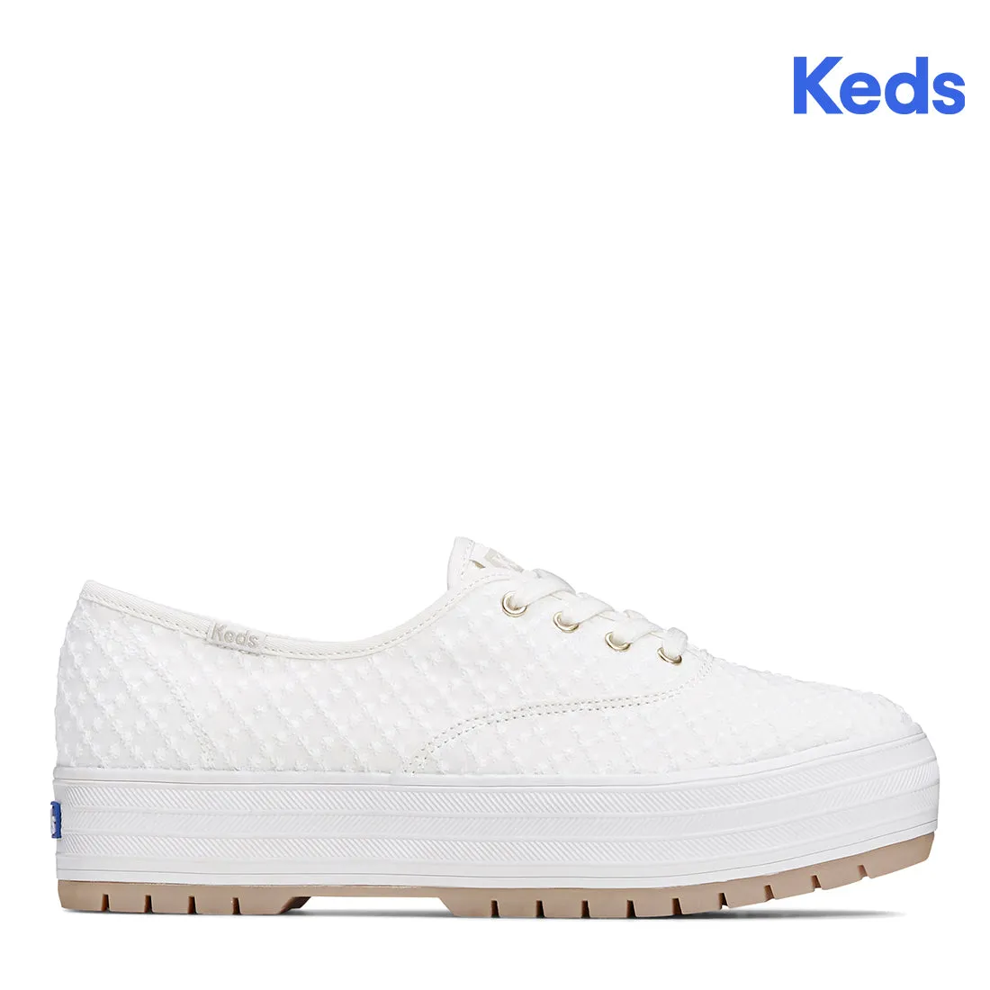 Women's The Platform Lug Eyelet Sneaker White (WF68054)